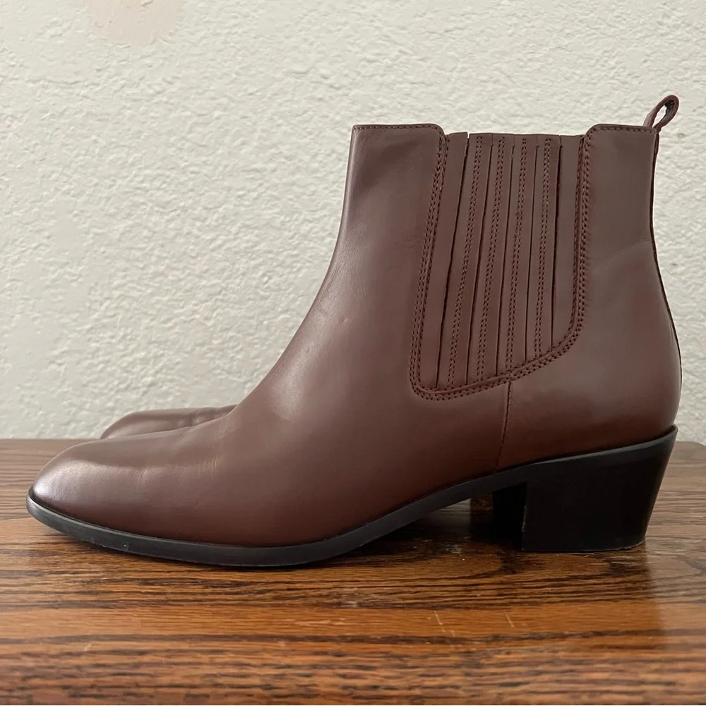 J.Crew Women's Chelsea Ankle Boots Brown Leather 03002 Size 10